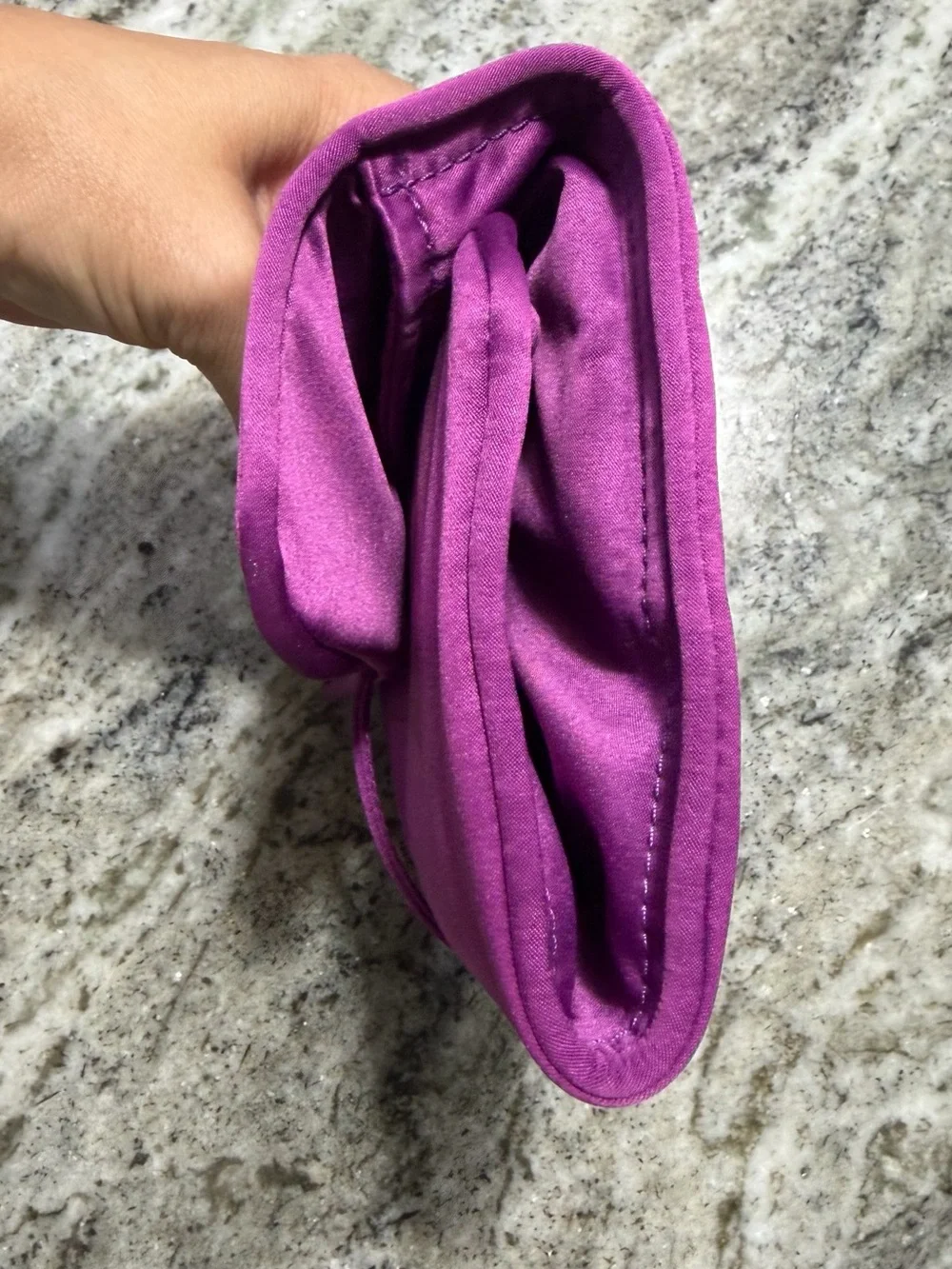 Coach Jewelry Case Satin Fold Over Jewelry Pouch Fuchsia Pink Purple Coach